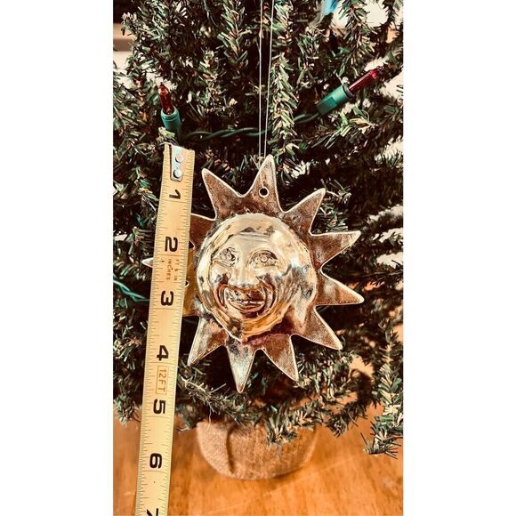 Gilded Sun Ceramic Christmas Ornament - Picture 4 of 5